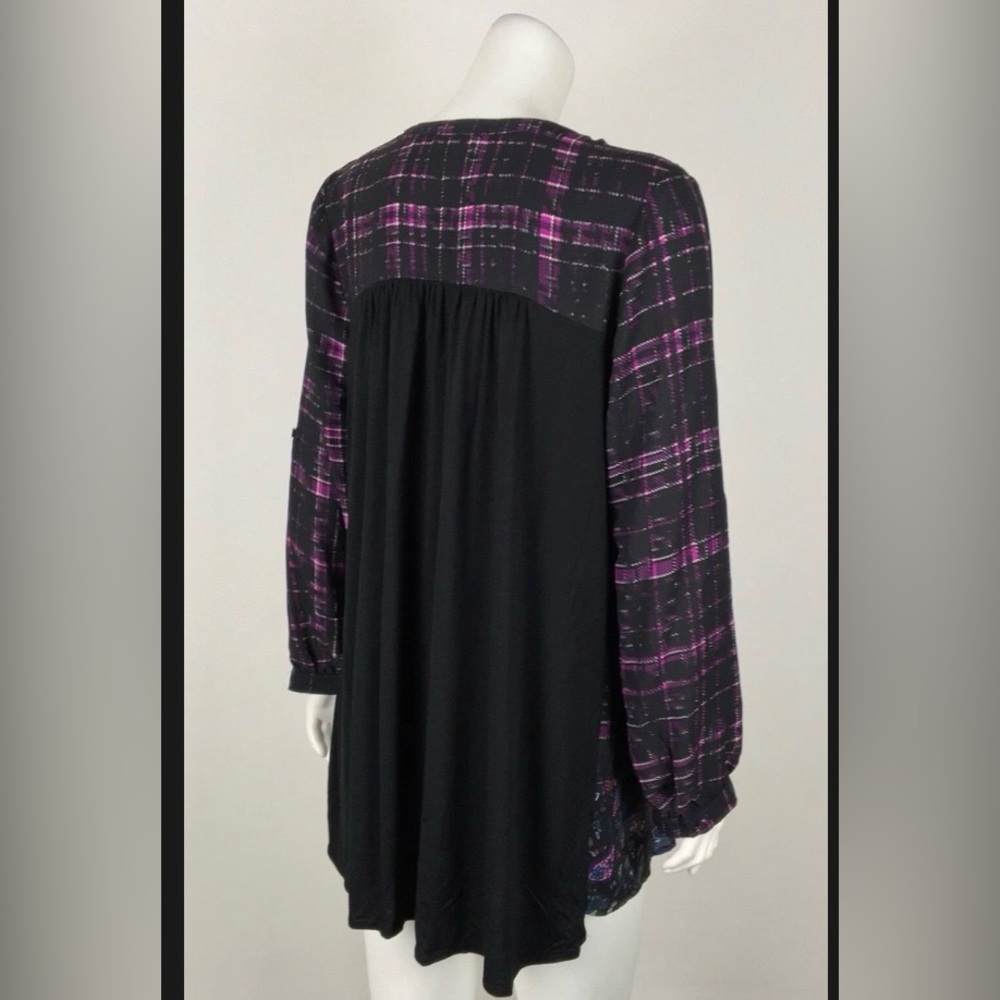 Daniel Rainn DR2 Mixed Media Tunic Top - Picture 3 of 9